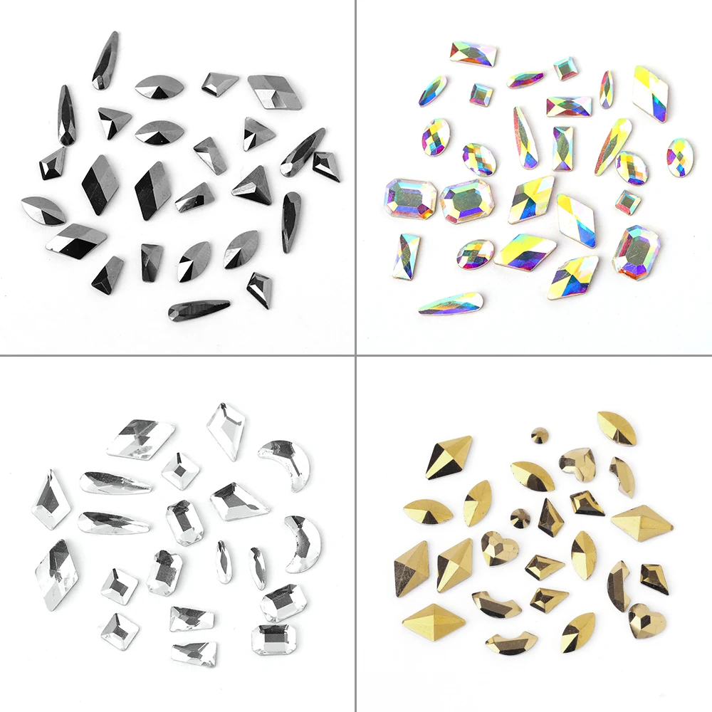TP 200 шт. Стразы для дизайна ногтей плоский кристалл AB в форме капли сердце