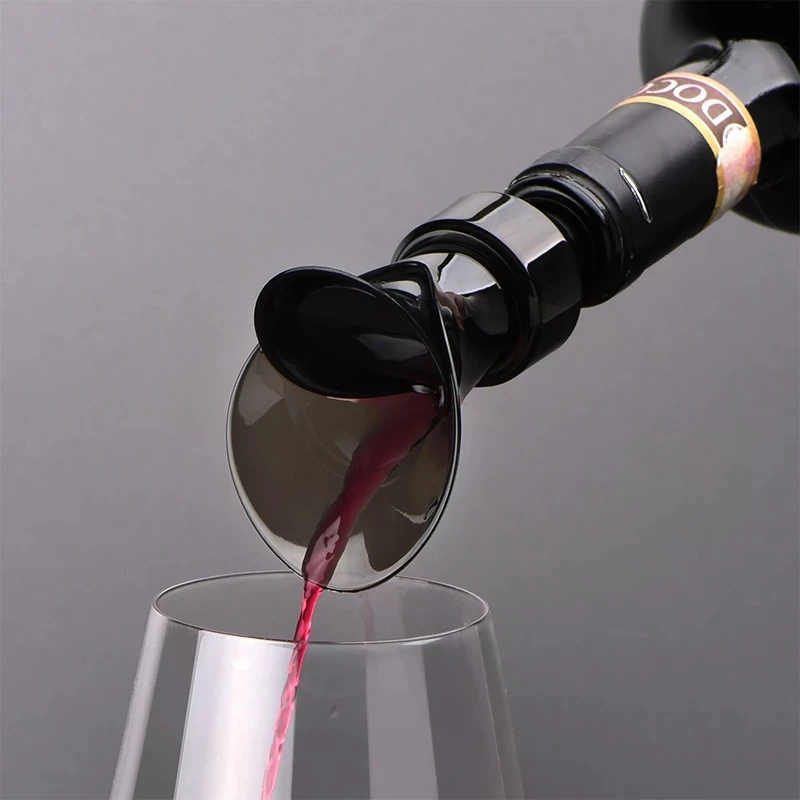 

2 In 1 Red Wine Stopper Funnel Pouring Decanter Silicone Wine Keep Fresh Seal Bottle Stopper Wine Stopper Pourer Bar Accessories