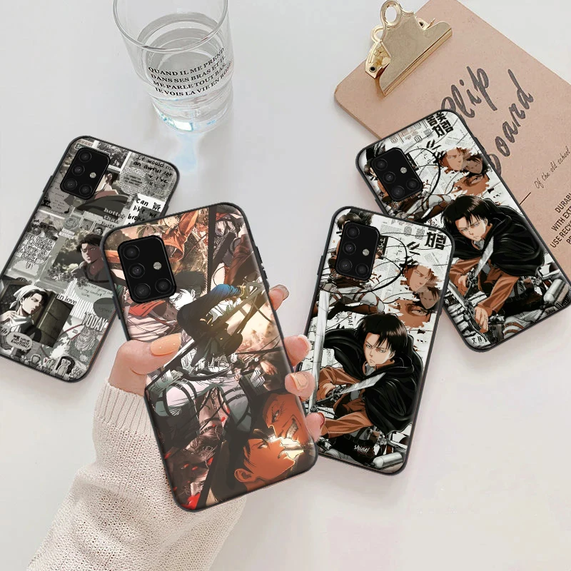 

Eren Jaeger Japanese Anime Phone Case For Samsung Galaxy A51 A71 A52 A72 4G 5G Back Cover Funda Coque Soft TPU Cases
