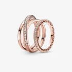2020 Мода Новое высокое качество 100% 925 Оригинальное простое кольцо из серии ПАВЕ, изысканные украшения для вечеринок, подарок для женщин