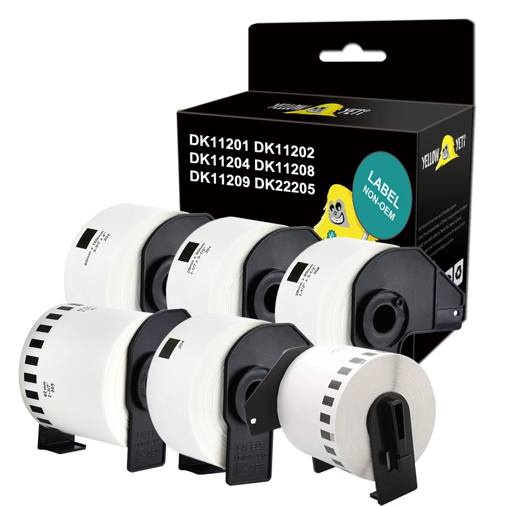 2 рулона совместимые с Φ ярлыками Brother принтер для этикеток DK22205|Ленты принтеров| |