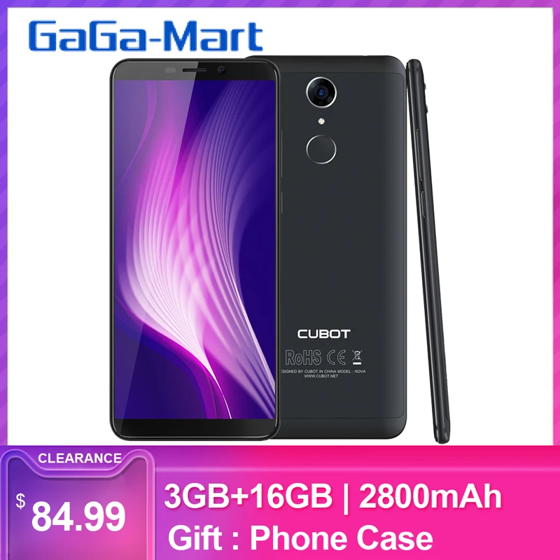 CUBOT Nova 4G мобильный телефон Android 8,1 отпечатков пальцев 3 гб+ 16 гб 13 мп+ 8 мп камера 5,5 дюймов HD+ 720*1440P 18:9 экран смартфон