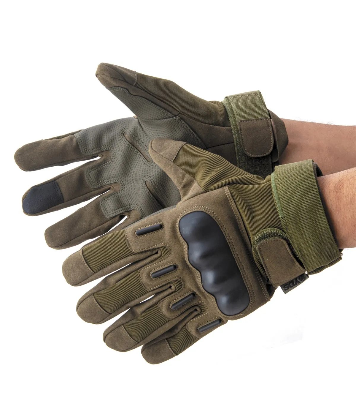 저렴한 YDS 전술 장갑 카키 전체 손가락 장갑 남자와 여자에 대 한 터치 스크린 하드 너클 장갑 야외 촬영 오토바이에 대 한
