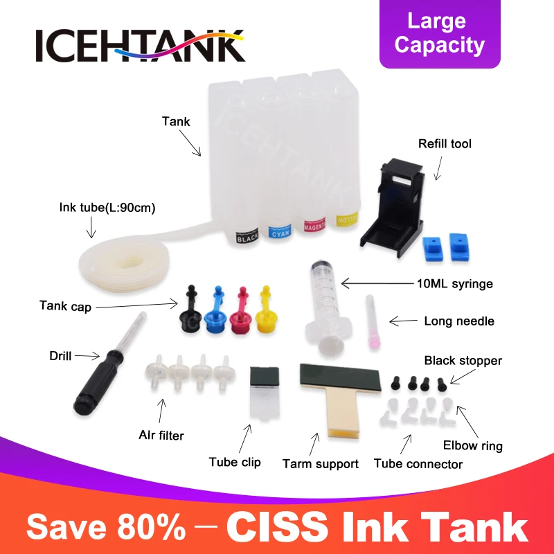 ICEHTANK оптом СНПЧ Непрерывная Системы резервуар для чернил Canon PG-440 CL-441 PG-445 CL-446 PG-510