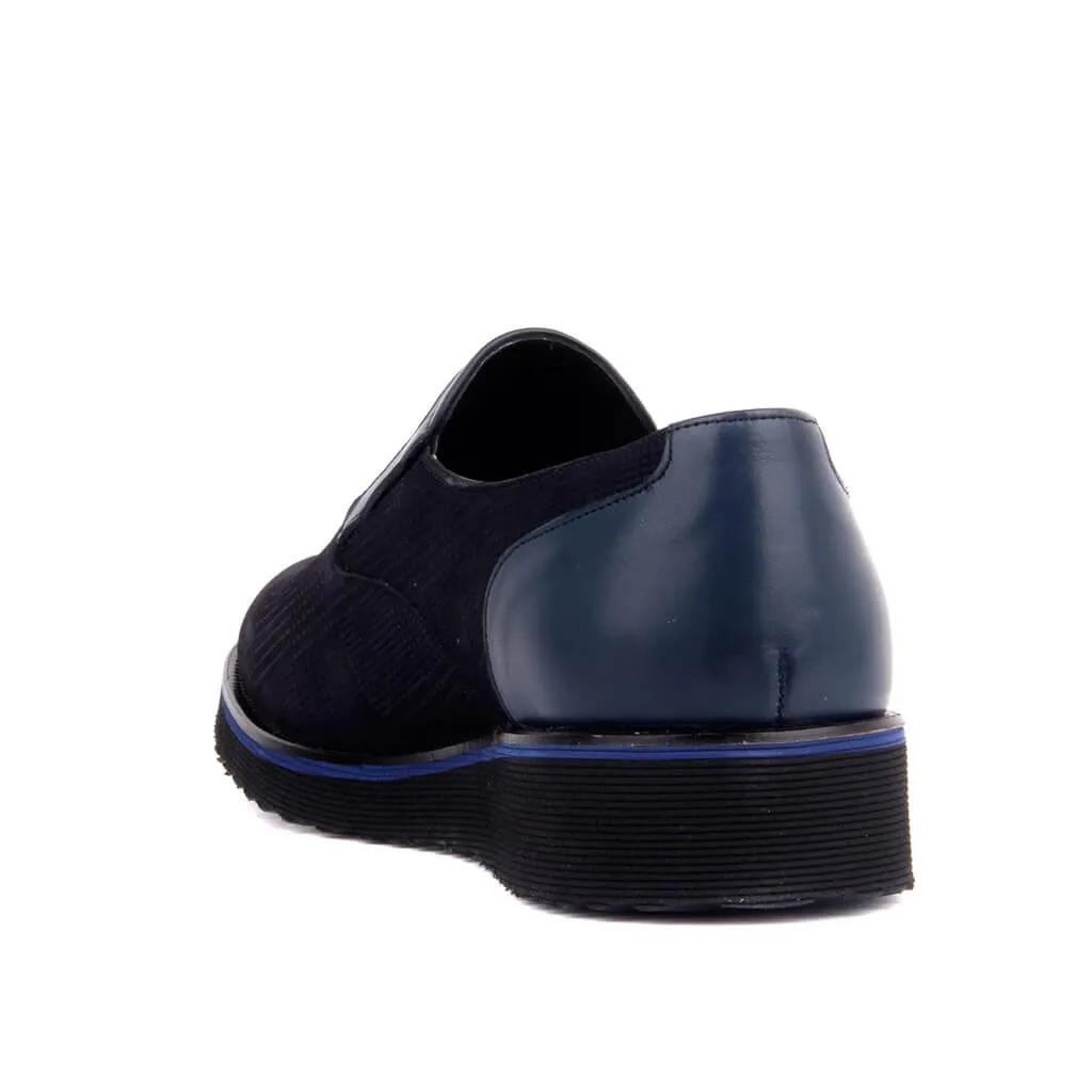 Мужские кожаные лоферы без застежки Fosco черные повседневные туфли из дышащей