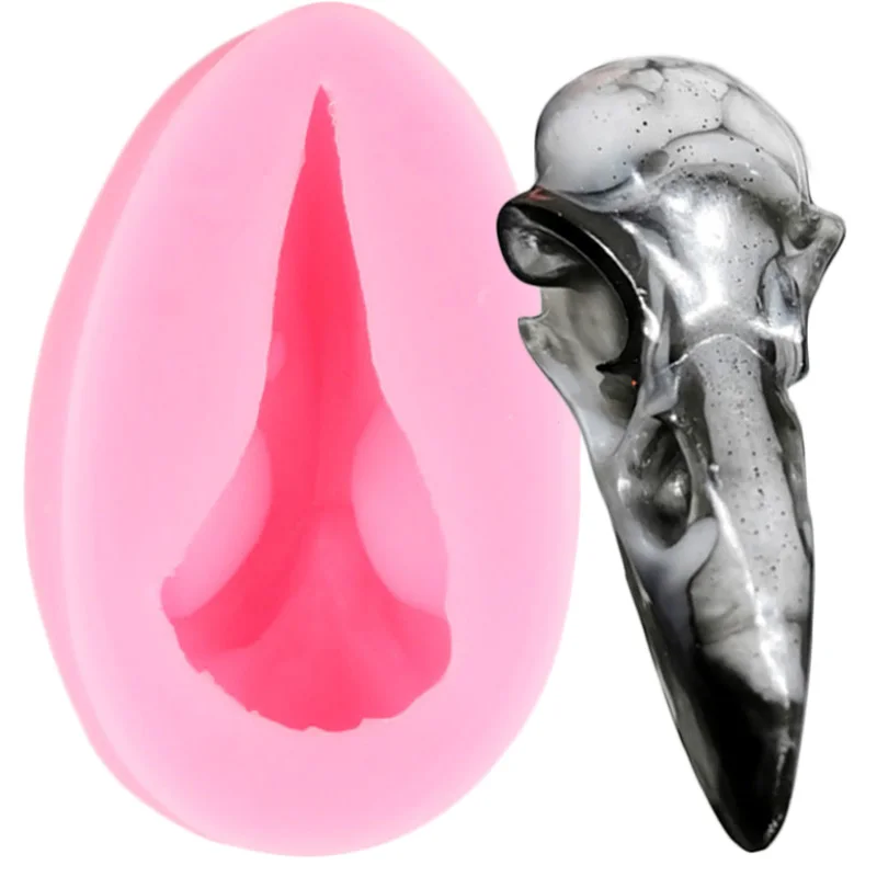 Силиконовые 3D формы в виде ворона головы черепа конфеты глина форма для кексов