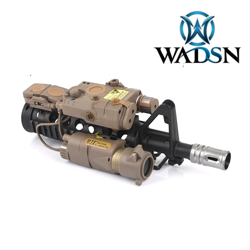 

WADSN BLOCK I Accessory Kit PEQ LA-5C Red Laser &M3X TACTICAL ILLIUMINATOR LONG VERSION&DOUBLE REMOTE CONTROL EX423 Weapon Light