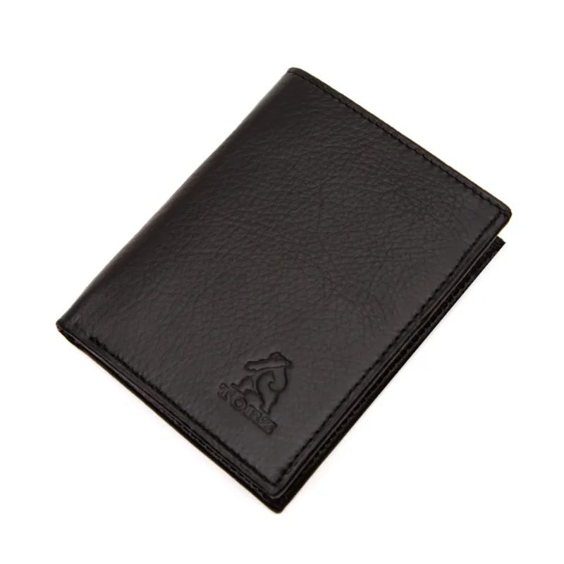 100% Genuine Leather Wallets For Men Classical Male Cow Calf Purse Multi Function Credit Business Card Holders