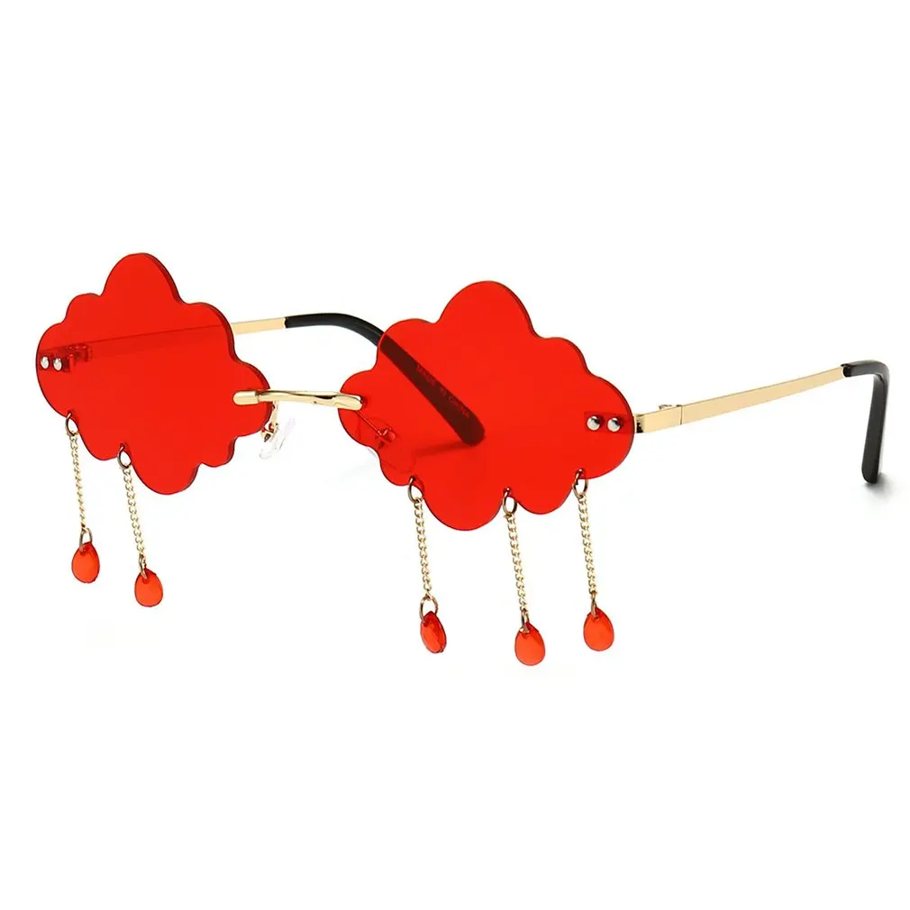 2021 Винтажные Солнцезащитные очки в стиле стимпанк с облаками и кисточками модные