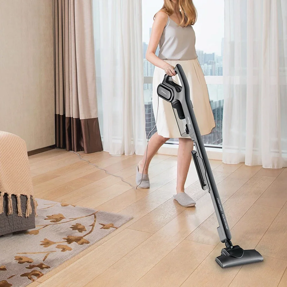 Вертикальный пылесос Deerma Vacuum Cleaner (DX700S|DX700) (черный/Белый) Пылесборник 0.8 л Мощность
