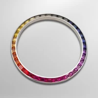 high quality rainbow daytona gems bezel for 31mm 34mm 36mm 41mm datejust watch parts aftermarket replacement