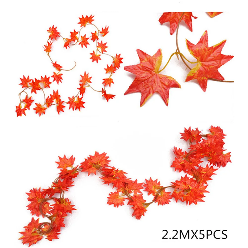 

Artificial Plants Green Leafs Garland Evergreen Vine Plants Simulation Flowers Wall Rattan Sweet Potato Grape Maple leaves