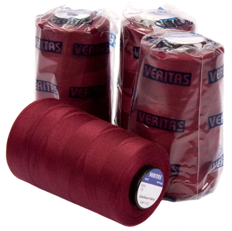 Нитки швейные VERITAS PE 40/2 5000 ярд 4шт All for sewing nylon thread threads machines embroidery f | Дом и сад