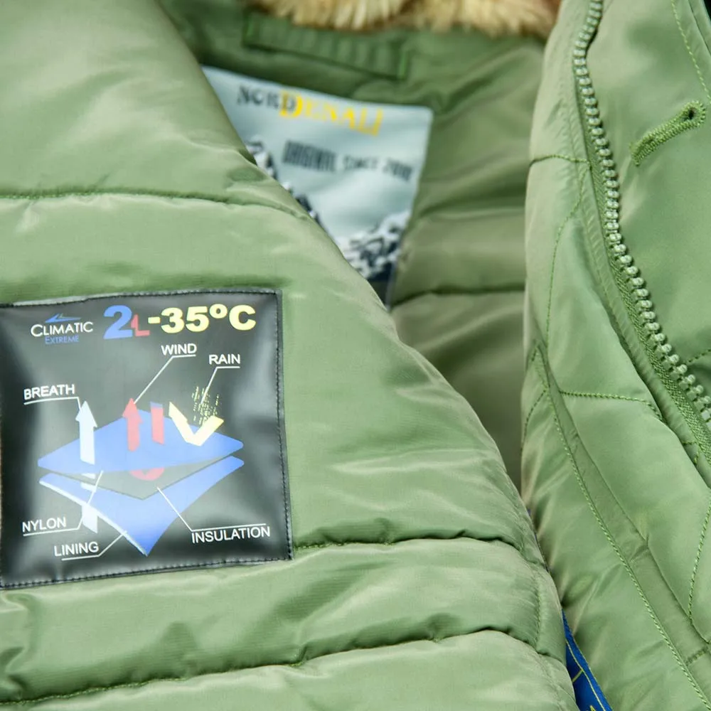 Куртка-аляска зимняя. Husky Wmn NorDenali женская Green нейлон. В стиле милитари | Женская