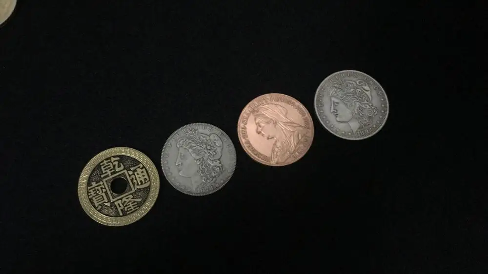 Новое поступление медная серебряная латунная транспозиция монета крупным
