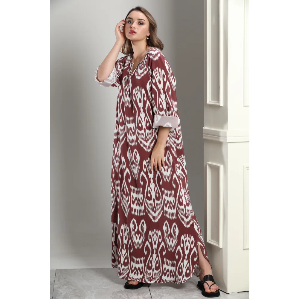 

V-neck Dress Wide Dress for Women and for Summer Breathable Fabric Dress Length Floor Dresses