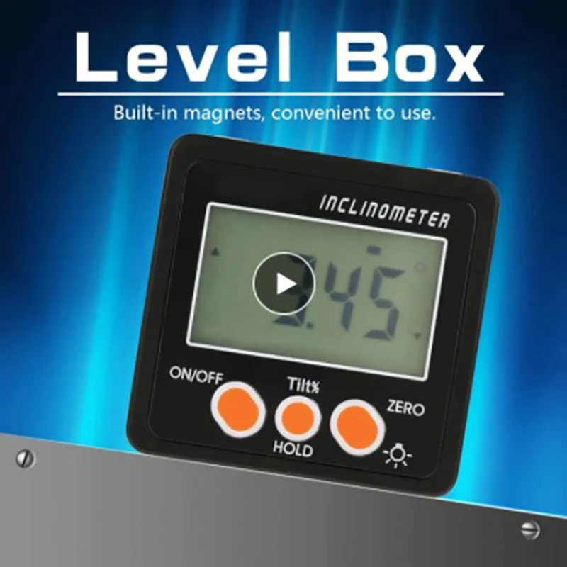 Электронный угломер Цифровой Инклинометр 360 ° Алюминий сплав цифровая