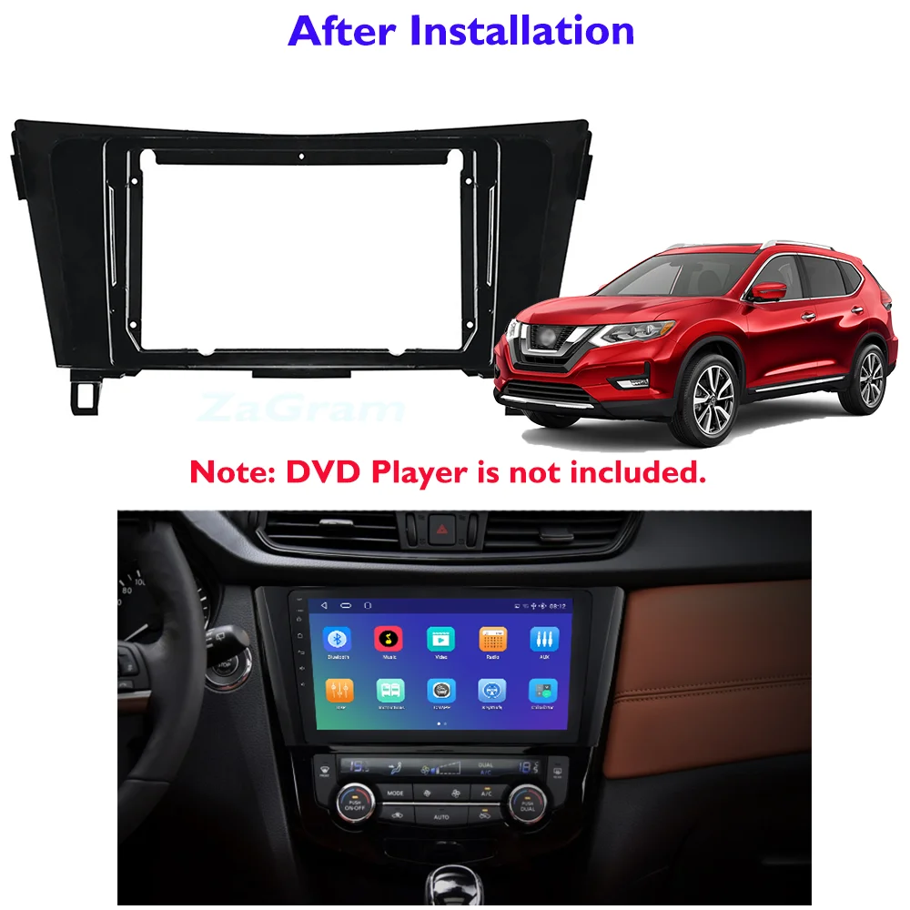 9 дюймов 2 Din Автомобильный видео панель для NISSAN Qashqai X-Trail 2015-2018 Панель CD DVD