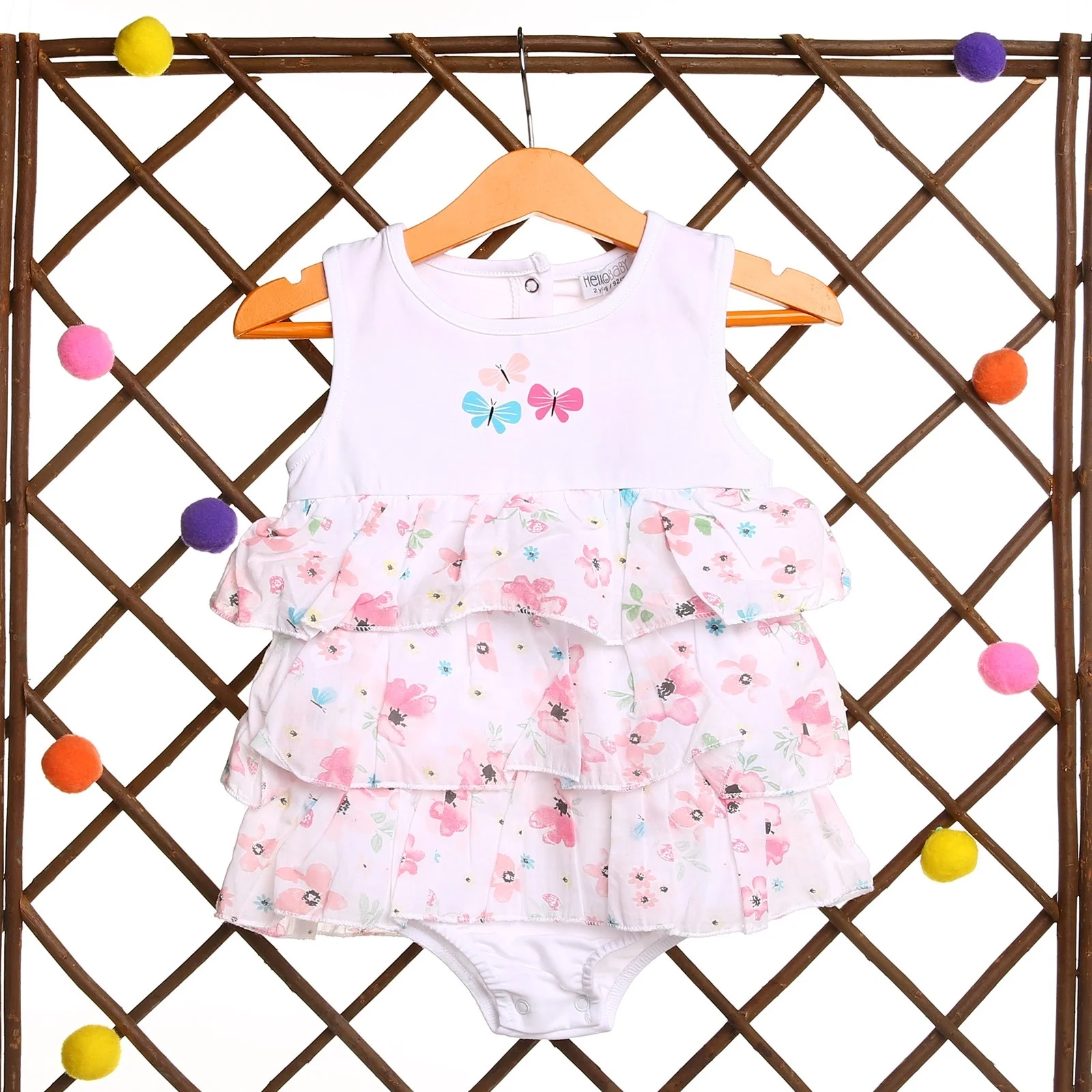 Ebebek HelloBaby/платье в цветочек для маленьких девочек; боди