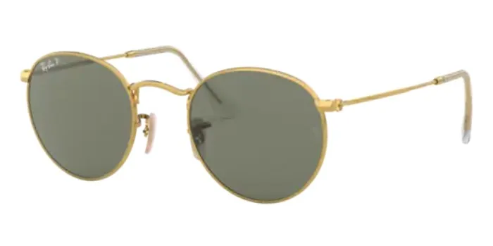 Rayban 3447 001/58 50 Round Sunglasses Gold Metal Frame Green Polarized Lenses  High Quality Vision Unisex Sunglasses 2021