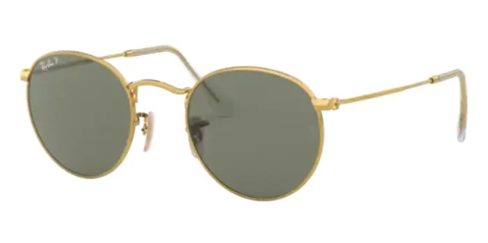 

Rayban 3447 001/58 50 Round Sunglasses Gold Metal Frame Green Polarized Lenses High Quality Vision Unisex Sunglasses 2021