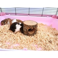 wooden hamster tunnel exercise tube chew toy for rabbit guinea pig hamster molar toy pet supplies