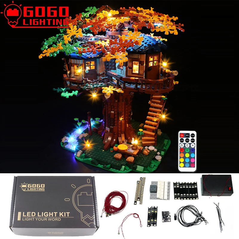 

GOGOLIGHTING Brand LED Light Up Kit For Lego 21318 Jungle Tree House Street Building Blocks Lamp Set Toy(Only Light No Model)