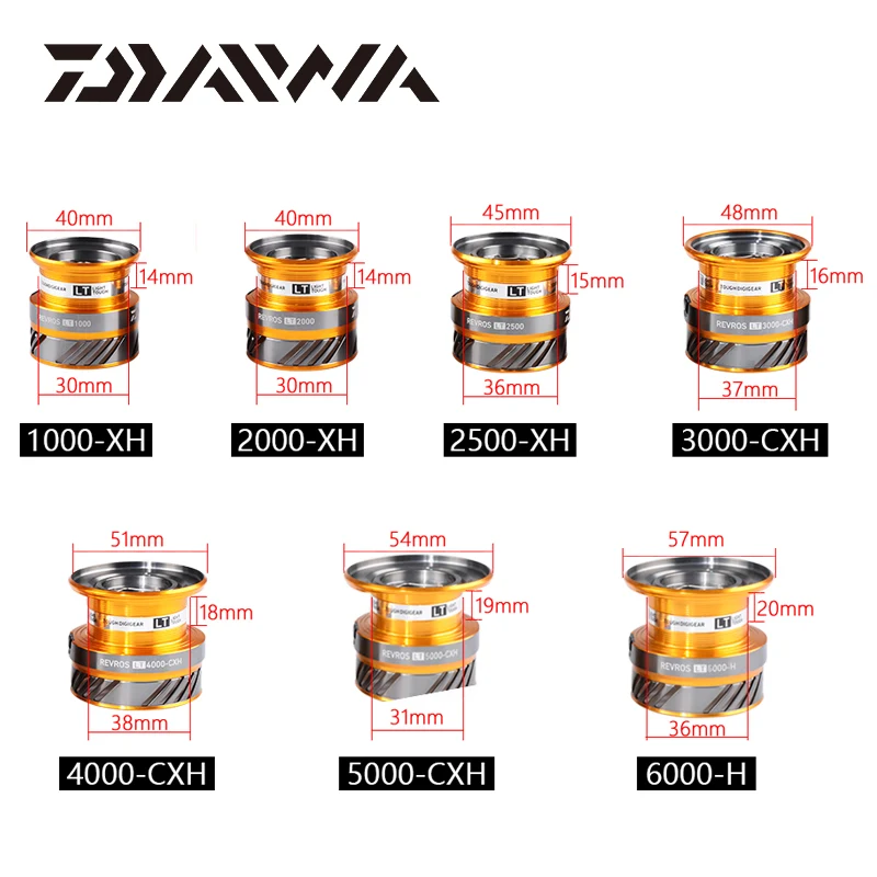 Продажа Катушка рыболовная DAIWA REVROS LT для спиннинга 1000xh/2000XH/2500XH/3000CXH/4000CXH/5000CXH, передаточное соотношение 5,7: 1/6.2:1, 4 + 1BB