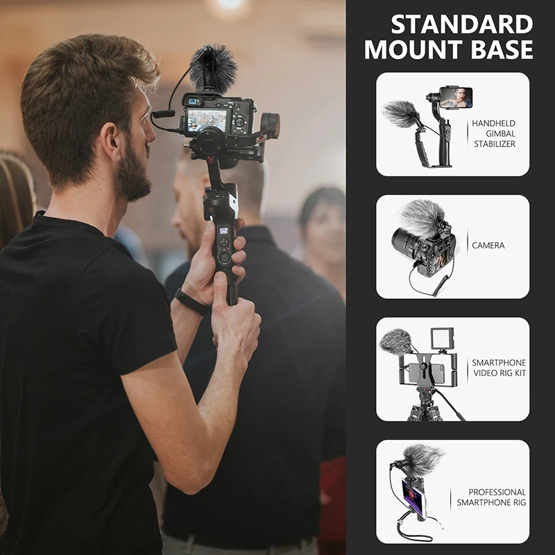 CM14 Mini On-Camera Video Microphone for Phone and DSLR Cameras