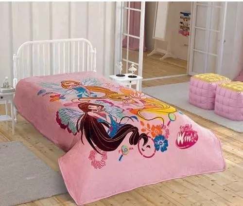 Лицензионное одиночное одеяло для девочек винкс кровати лицензионное зимнее