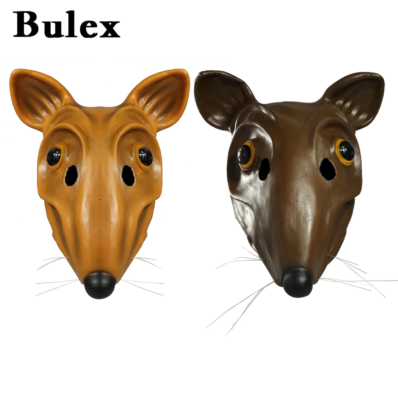 

Bulex Funny Realistic Mouse Latex Full Head Mask Halloween Costume Couple Party Cosplay Prop Masquerade Dress Up Animal Mask