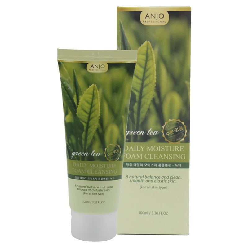 Anjo Professional увлажняющая пенка для умывания с зеленым чаем 100 ml | Красота и здоровье