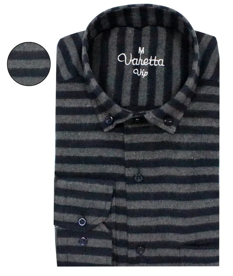 Фланелевая серая зимняя рубашка в клетку мужская из 100% хлопка мужские рубашки с