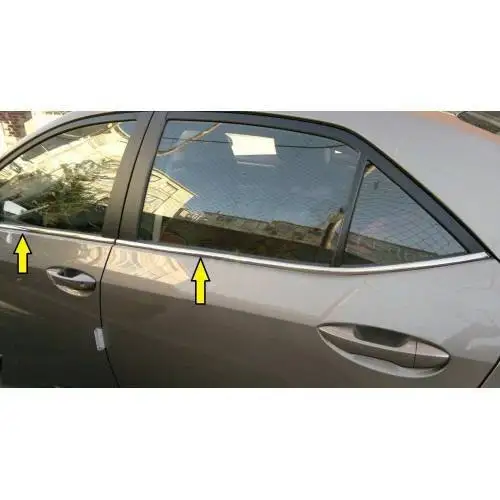 

TOYOTA COROLLA CHROME GLASS MOLDING 2014-2018 4 PIECES STEEL