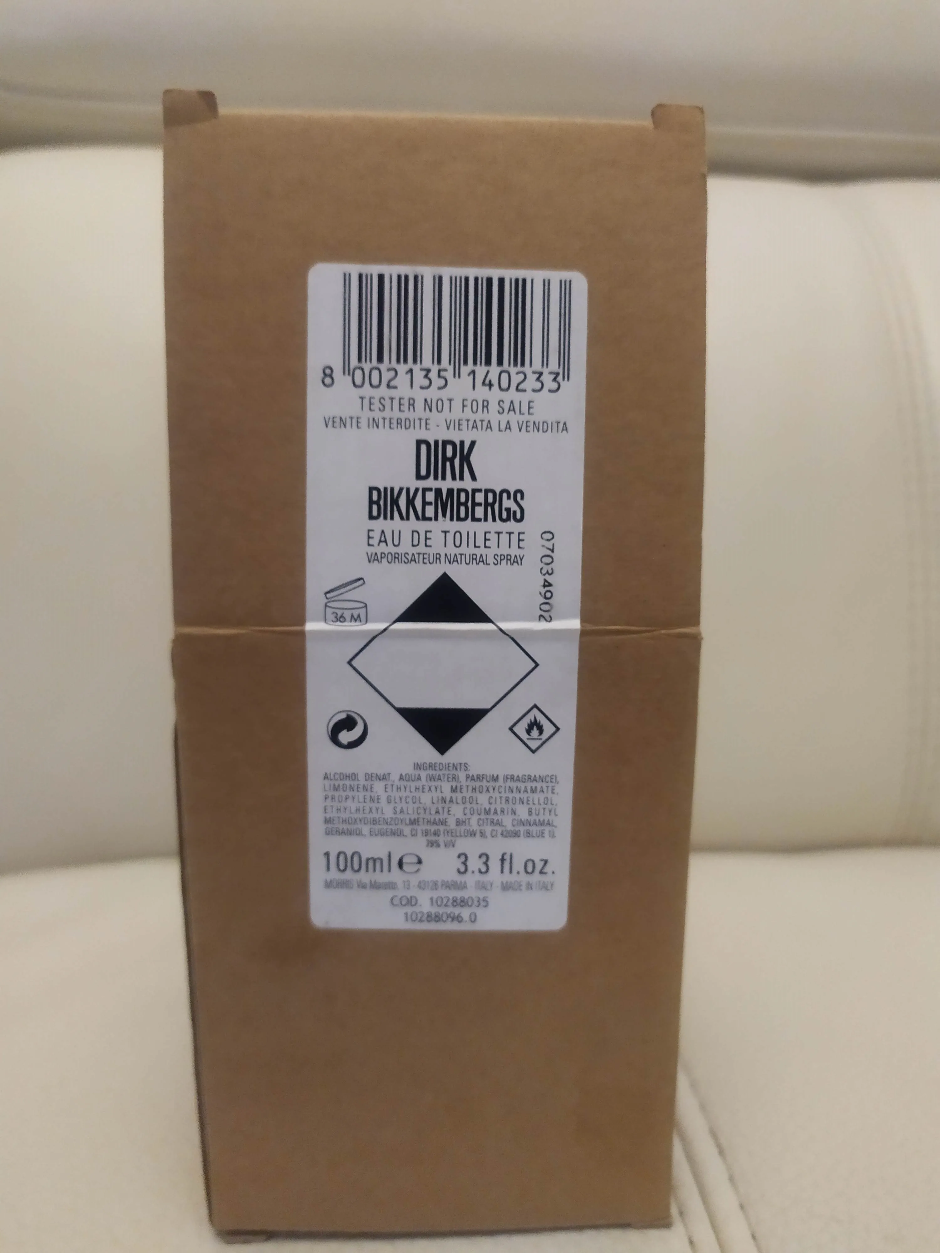 Тестер edt 100 мл Dirk by Bikkembergs |