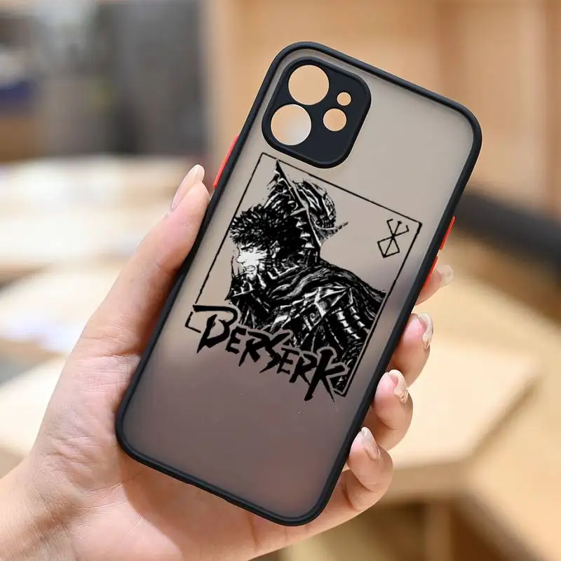 Прозрачный чехол Berserk для телефона с аниме-рисунком iphone 11 12 13 7 8 plus mini x xs xr pro max