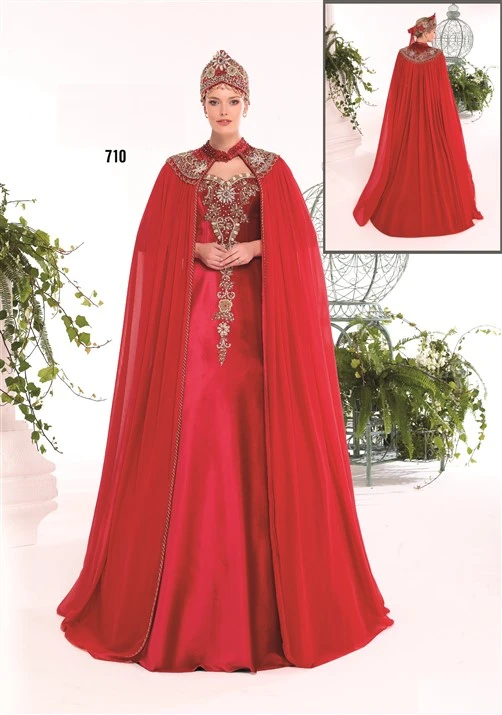 Hurrem Sultan плащ стиль хна кафтан бархат SML710Red