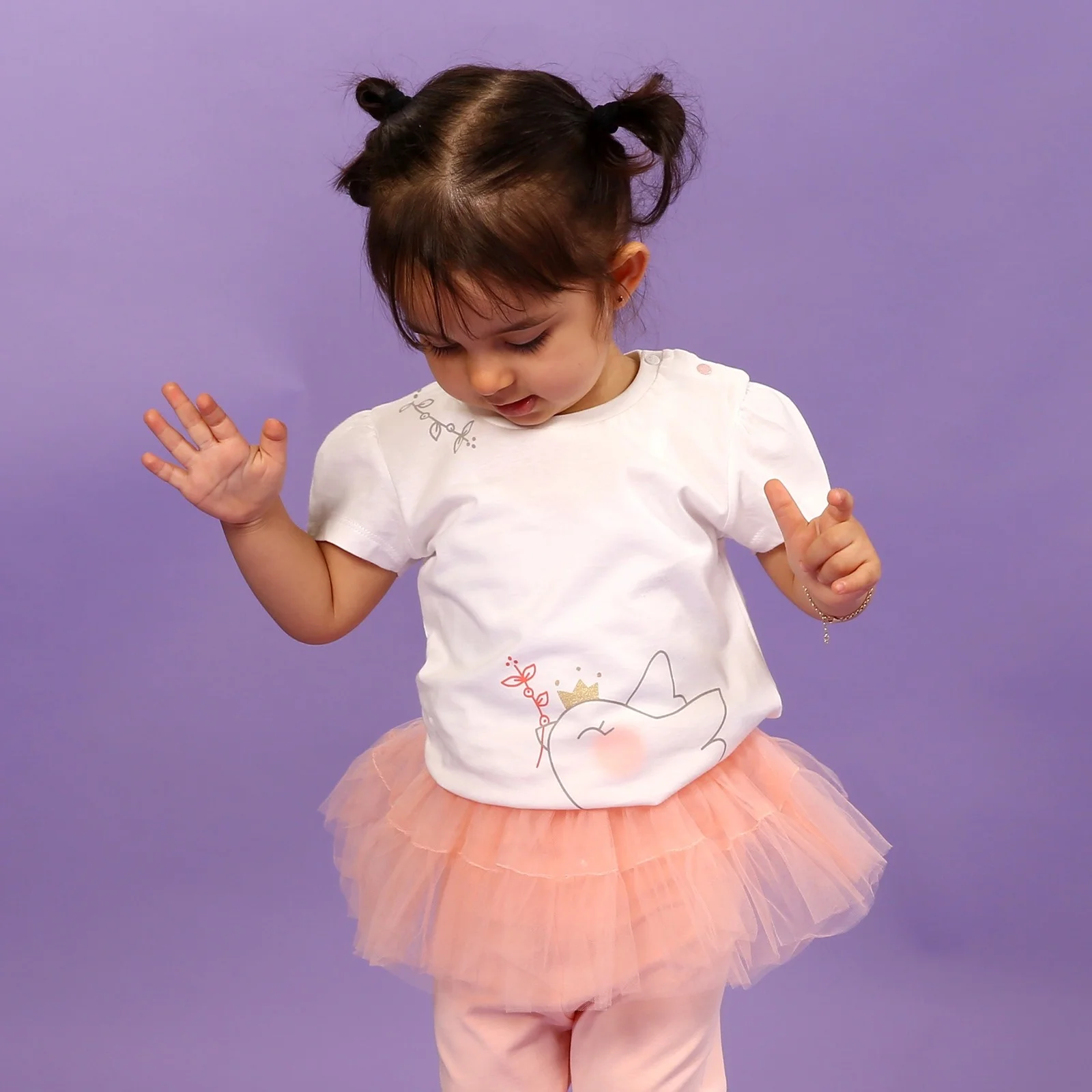 Комплект с футболкой и леггинсами для маленьких девочек ebek HelloBaby| |