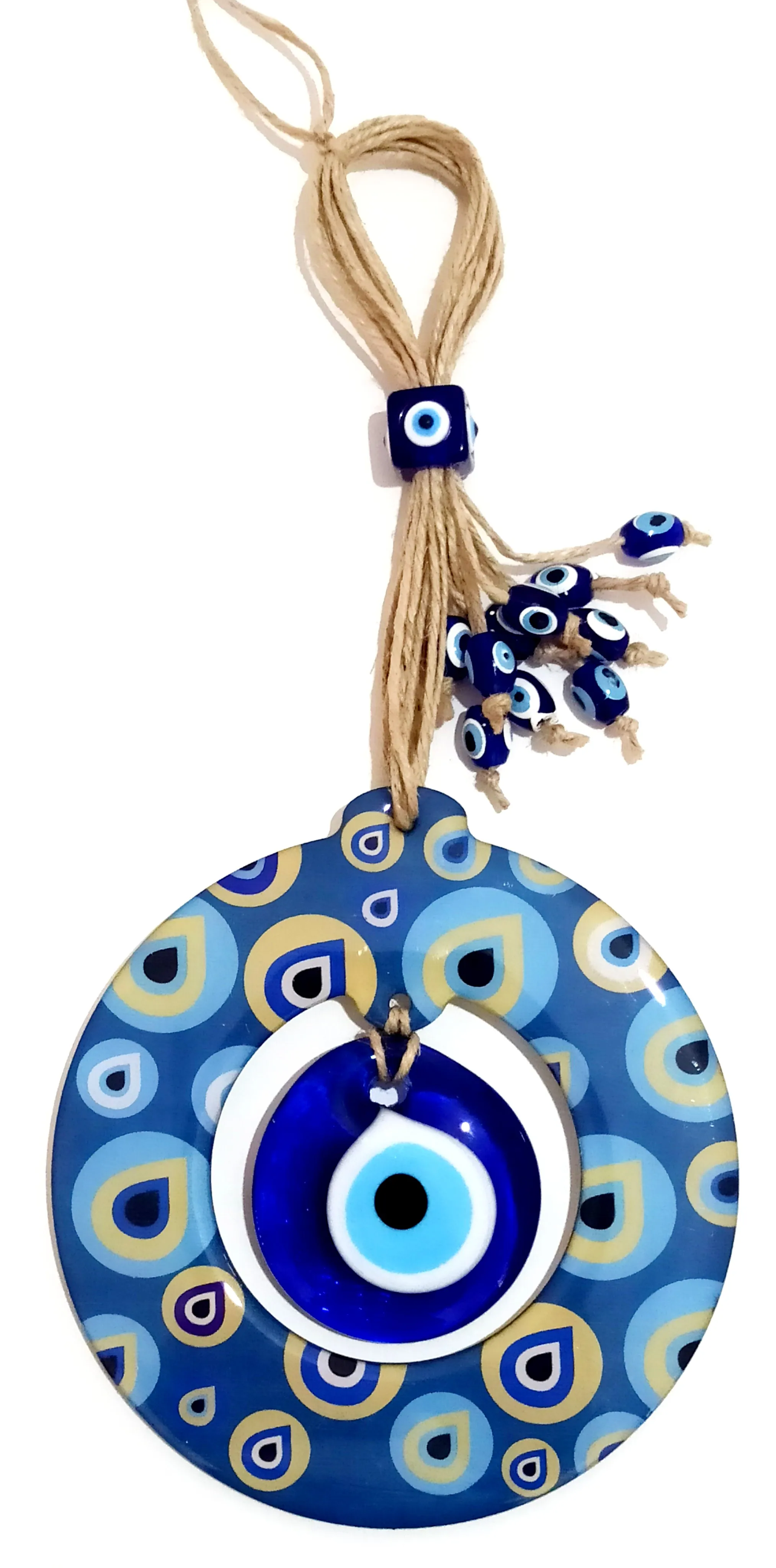 

Blue Glass Evil Eye Beaded Special Design Wall Decoration