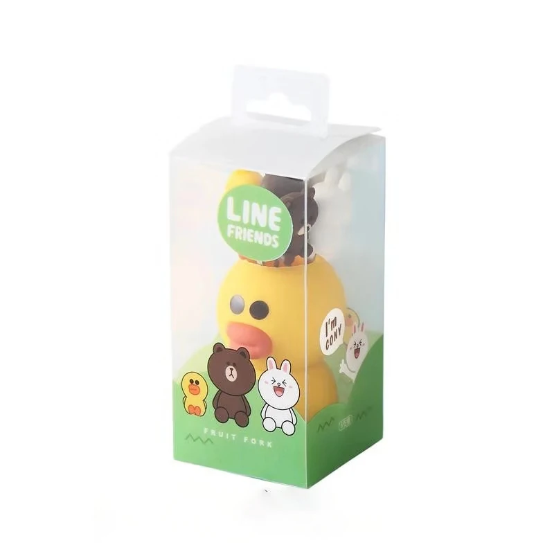 Женская Милая Мини-вилка в виде мультяшных животных утка вилка из нержавеющей