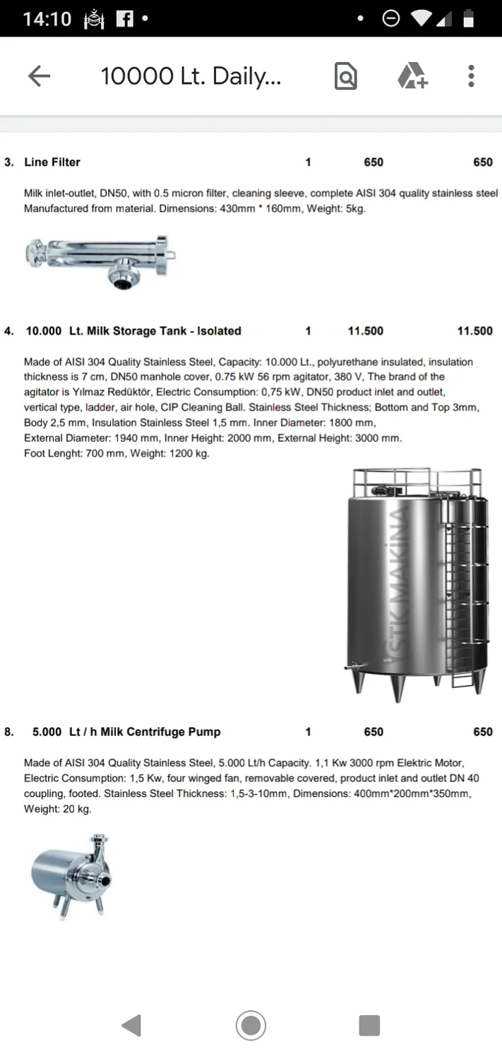 Оборудование и оборудование для производства молока йогура масляного сыра масла