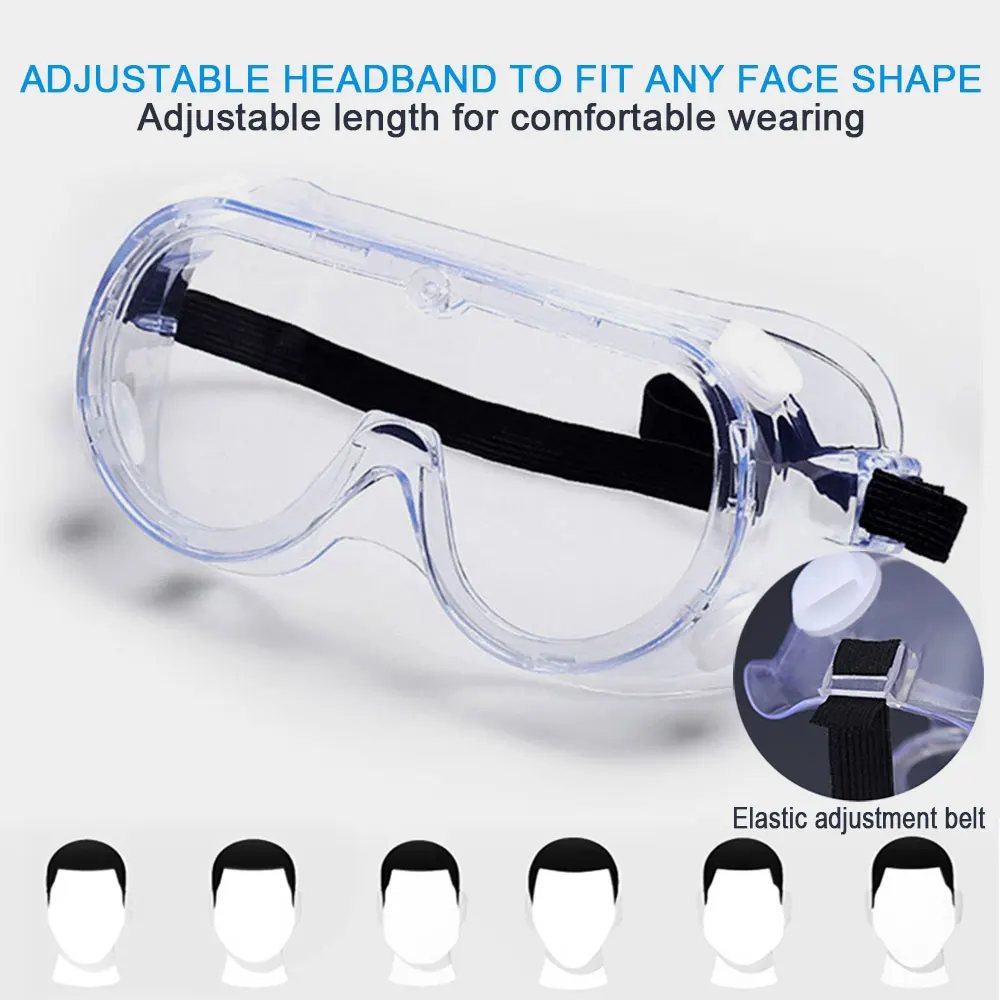 Fully Enclosed Clear Lens PC Safety Goggles Outdoor Windproof Eye Protection Anti-Droplets Lab Protective Glasses Work | Автомобили и