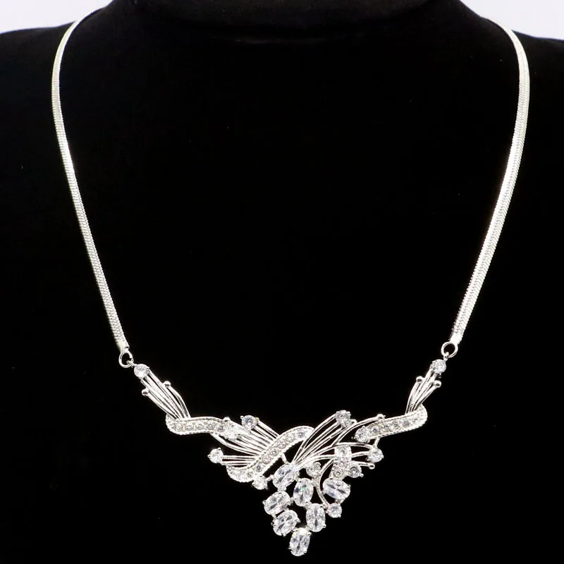 72x42 мм роскошное ожерелье SheCrown из белого яркого кубического циркония длиной 20 21