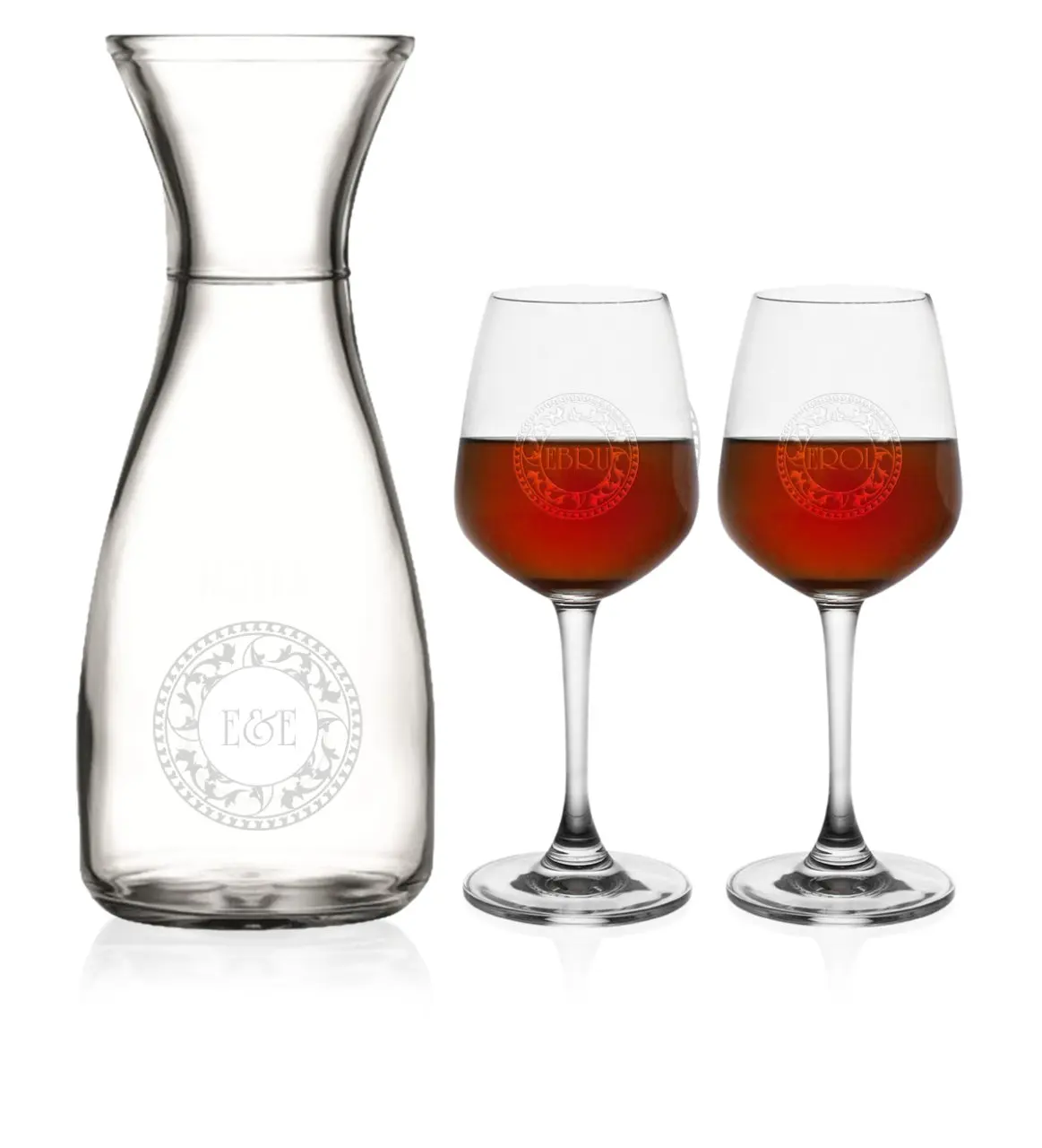 Персонализированный Набор бокалов для вина Bacchus Carafe и 2 банды Подарочные | Подарочные сумки и упаковка -10000100891533