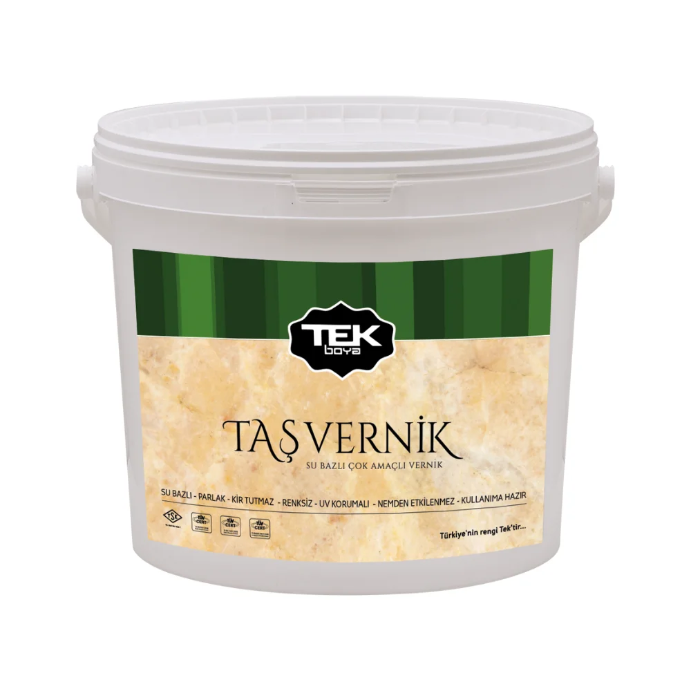 

TEK Paint Water Based Stone Varnish Glossy Stain and Dirt Resistant Water Resistant to Atmospheric Effects UV Protected Fast Dry