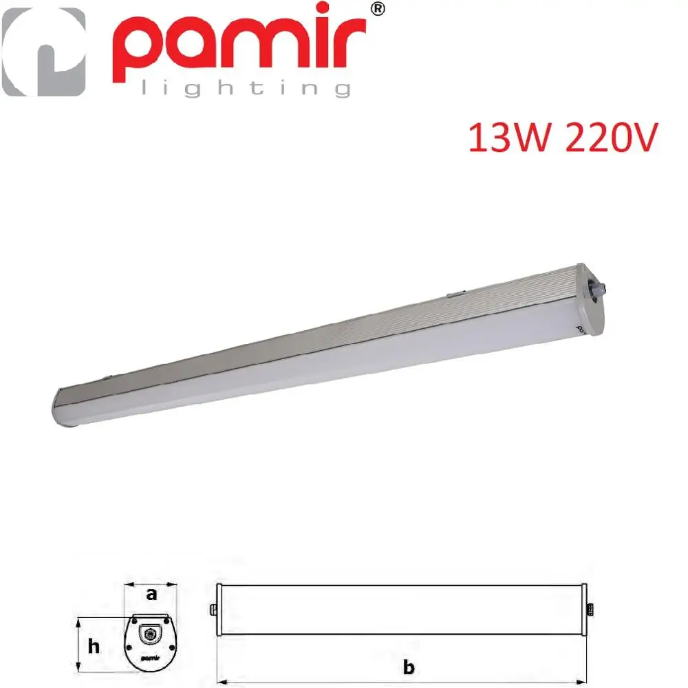 Pamir Lighting 13W L:560mm Waterproof Surface Mounted Lighting Fixture, IP65 with Aluminum Body, Industrial Lights