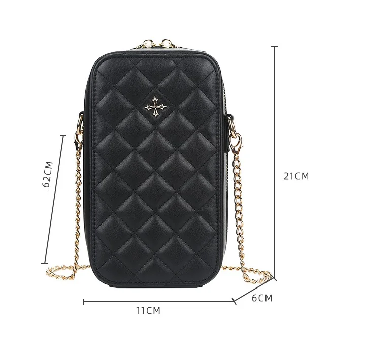 Zipper Open Long Strap Crossbody Bags Women's Mobile Phone Bag Solid Color Card Cash Pouch Wallet Mini Shoulder Messenger Bag