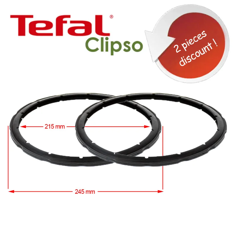 

Steam Pressure Seal Pressure Cooker Sealing Ring Replacement For SEB Tefal Clipso 2 Pieces 4-5-6 Liter