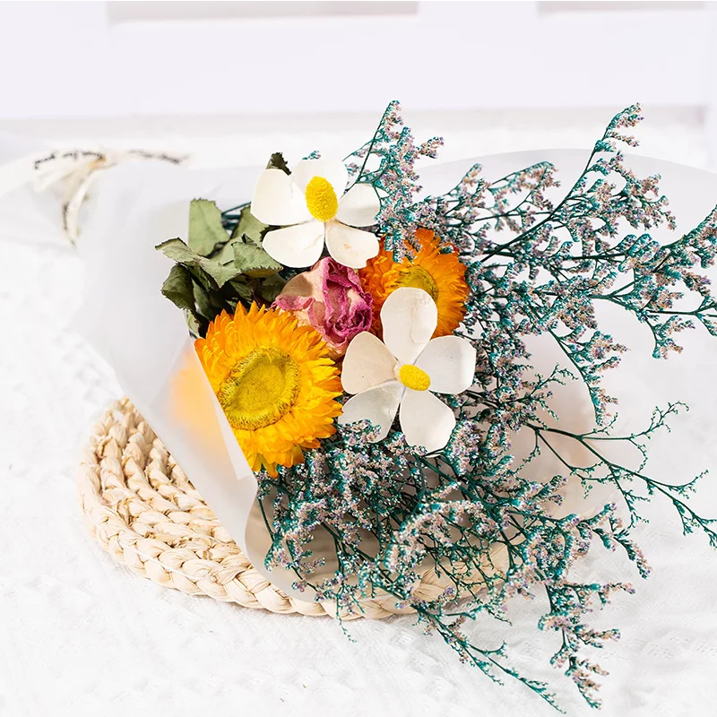 Хлопковая Роза ромашка зайчик хвост пампасы трава сушеные цветы свадебная