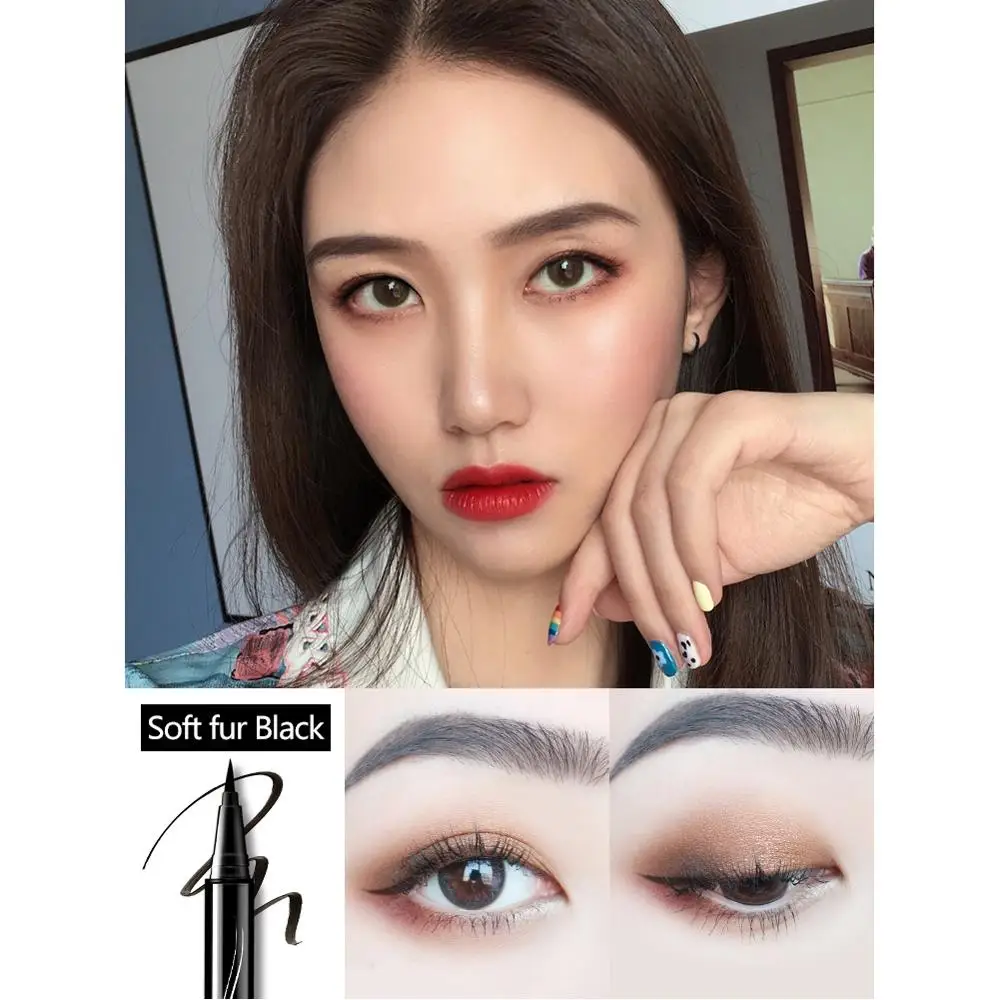 Супер черный Водонепроницаемый жидкая подводка для глаз карандаш-подводка ручка